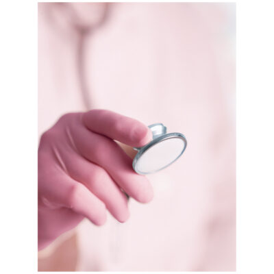 Glove Nitrile Pink PF Medium