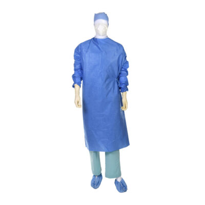 Gown Surgical STD LG Blue Sterile