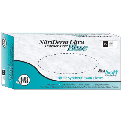 Glove Nitrile PF Blue Medium