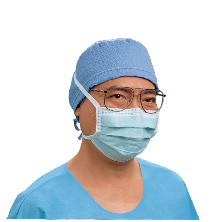 Mask Fog-Free w/Ties Blue