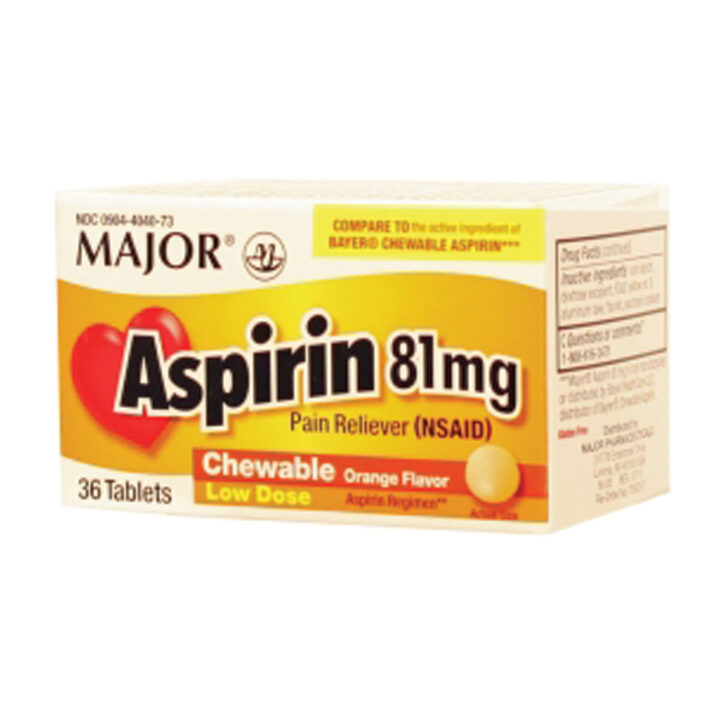 Aspirin 81mg 36S Chewable Tabs