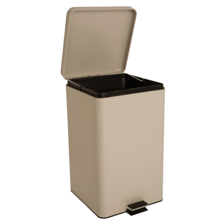 Waste Can 32qt Beige Square